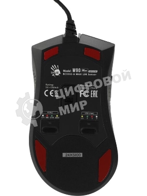 Мышь проводная A4Tech Bloody W90 Max черный, 10000 dpi, USB, кнопки - 10