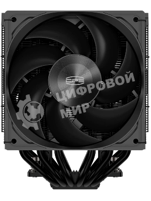 Кулер для процессора PCCooler RZ620Pro TC BK (265W, 4-pin PWM, 160mm, Al/Cu, 6x6mm, 2x120mm, 80CFM, 36.2dBA, 2400RPM, S: 1851/1700/1200/115X, AM5/AM4, black)