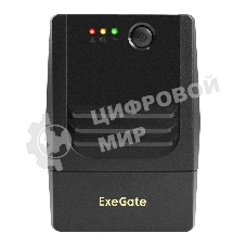 Источник бесперебойного питания ExeGate Power NB-850.LED.AVR.4C13 (850VA/510W, LED, AVR, 4*C13, батарея 12V 9Ah, черный)