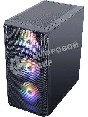 Компьютерный корпус Accord 3602 черный без БП ATX 2xUSB3.0 1xUSB3.1 audio bott PSU