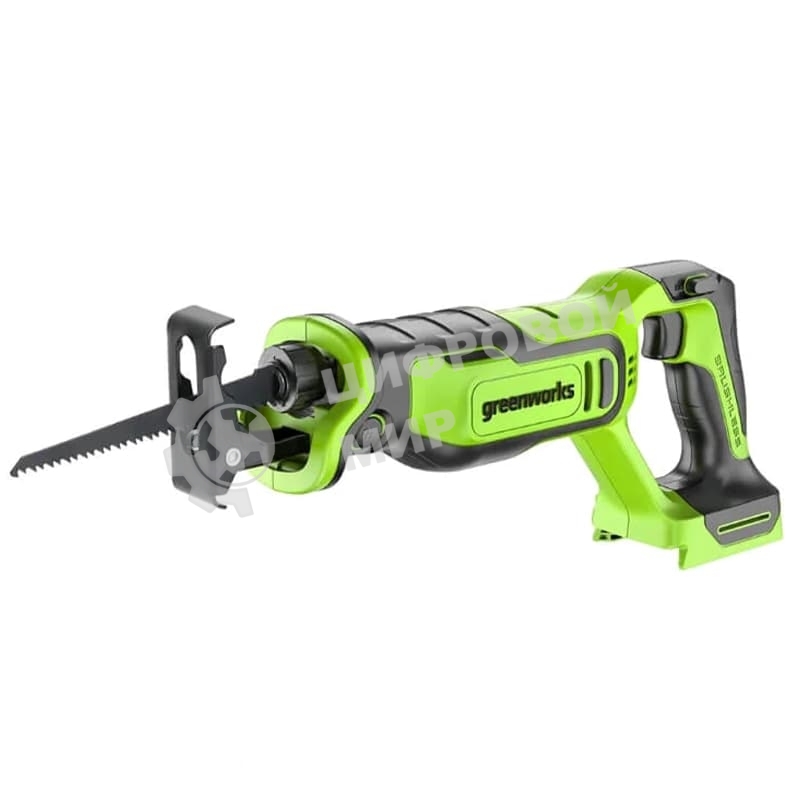 Пила сабельная аккумуляторная GreenWorks GPT-BLRS-1, 24V, без АКБ и ЗУ (1200607)