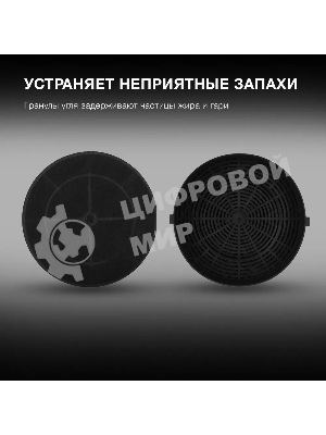 Комплект фильтров Hyundai HCF 00 черный (2шт.)