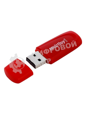 Флешка USB Smartbuy Scout Red (SB032Gb2SCR), 32Gb, USB 2.0, R/W 15/8, красный