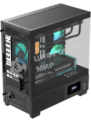 Компьютерный корпус AeroCool/Formula V Line Crystal E1M Black, MATX, USB3.0*2, Switch Display Panel