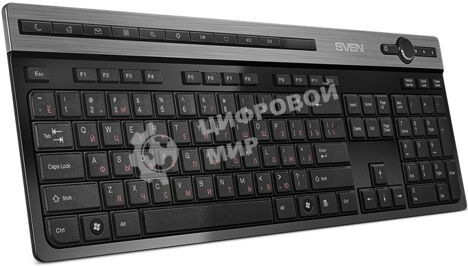 Клавиатура Sven KB-E5500W беспроводная, радиоканал, чёрный