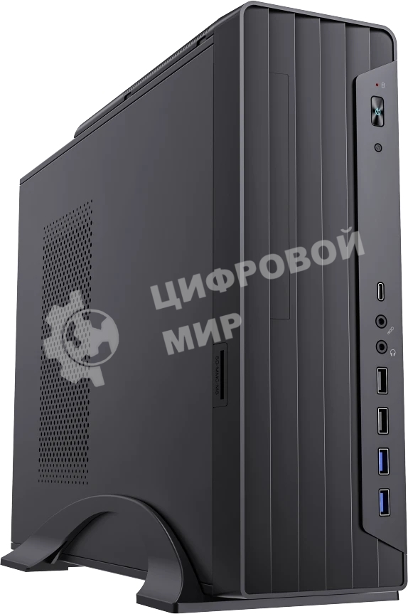 Корпус Foxline FL-418-SFX400-U32C, Slim-Desktop, чёрный