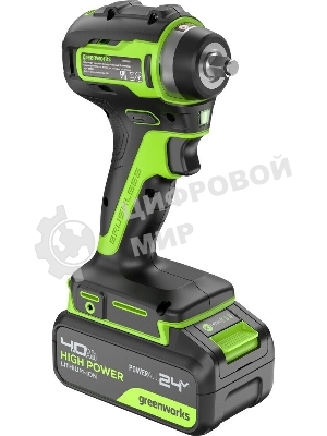 Гайковерт Greenworks G24IW200 аккум. патрон:квад.3/8