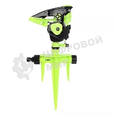 Дождеватель-разбрызгиватель импульсный на 3-х пиках Deli DL581302 площадь орошения до 490кв.м, сектор полива 0-360 град, диаметр шланга 3/4