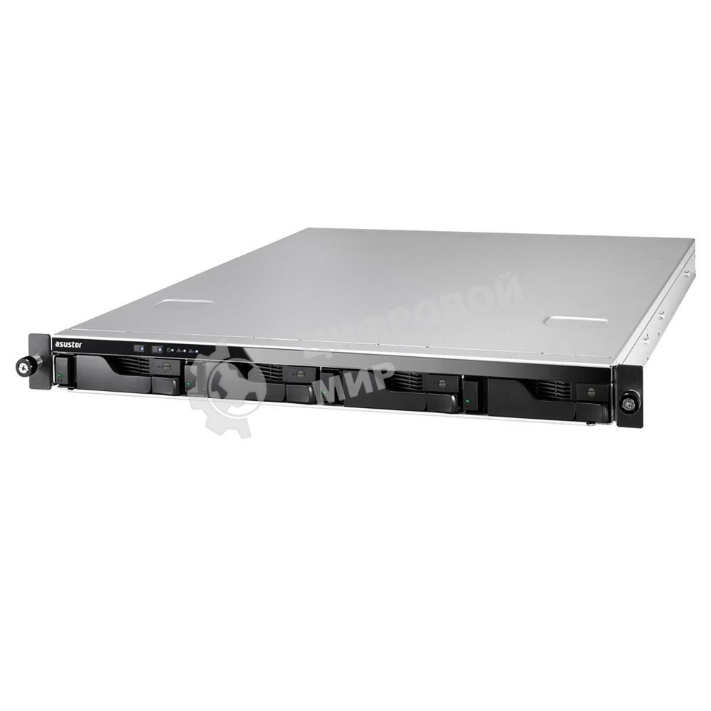 Сетевой накопитель ASUSTOR AS6504RS 4Bay/Intel Atom C3538, 2.1GHz/8Gb DDR4/noHDD,LFF(HDD,SSD),/2x1GbE(LAN)/4xUSB3.2; 90IX01G0-BW3S00