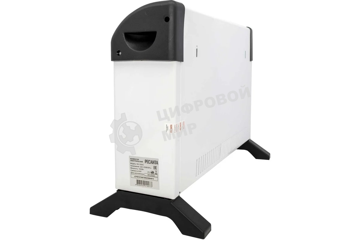 Конвектор электрический Ресанта ОК-1500С белый, 1500 Вт, 20 м2, термостат