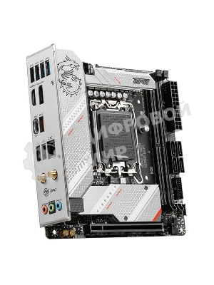Материнская плата MSI MPG B760I EDGE WIFI, LGA 1700, Intel B760, 2xDDR5, 4xSATA, 2xM.2, 1xPCIe 5.0 x16, 1xHDMI, 1xDP, 1x 2.5Gb LAN, 4xUSB-A 3.2 Gen 1, 1xUSB-A 3.2 Gen 2, 2xUSB-A 2.0, 1xUSB-C 3.2 Gen 2, 3x3.5 мм, 7.1, Mini-ITX