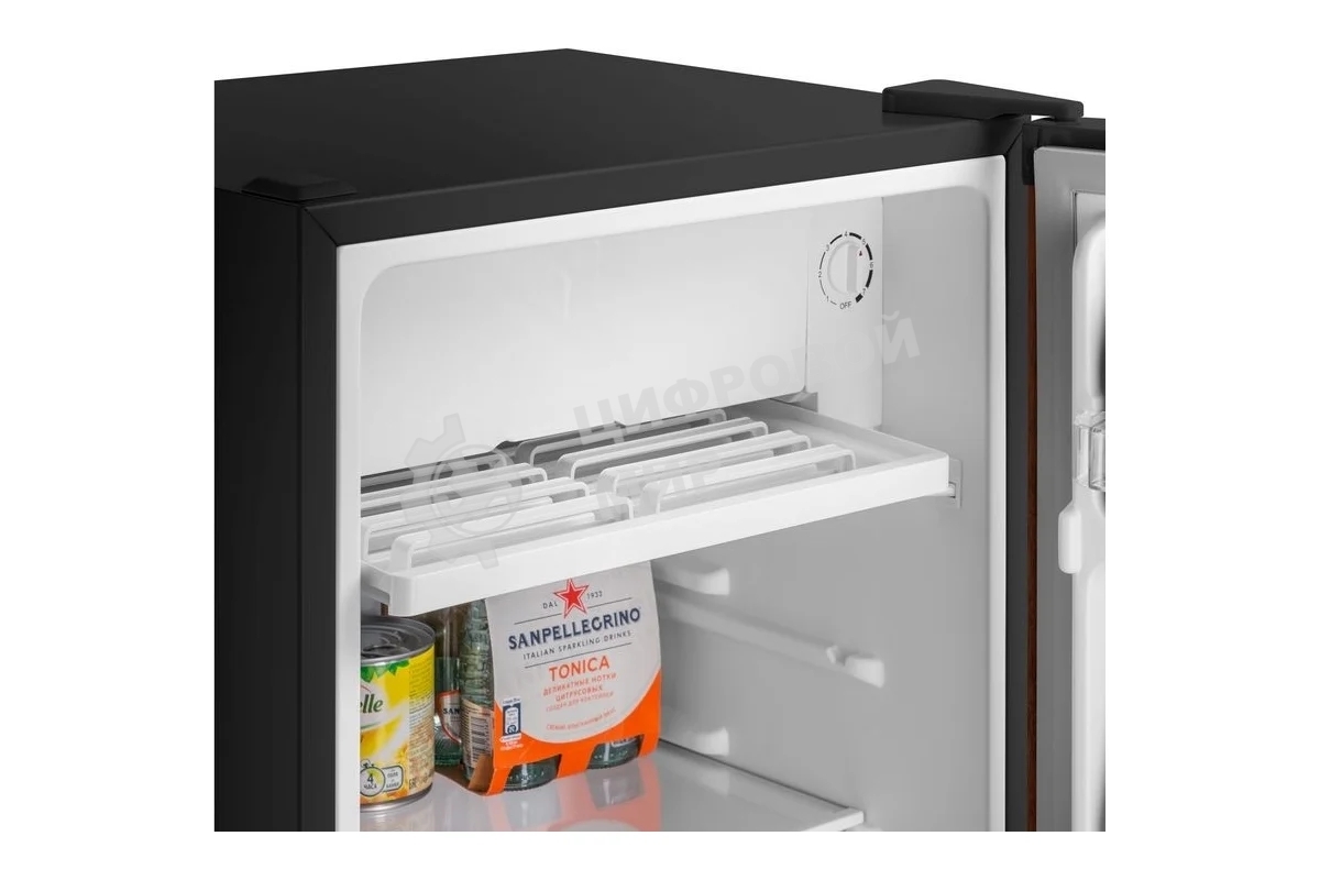 Холодильник Maunfeld MFF83WD дерево/черный мат. однокамерный 85л