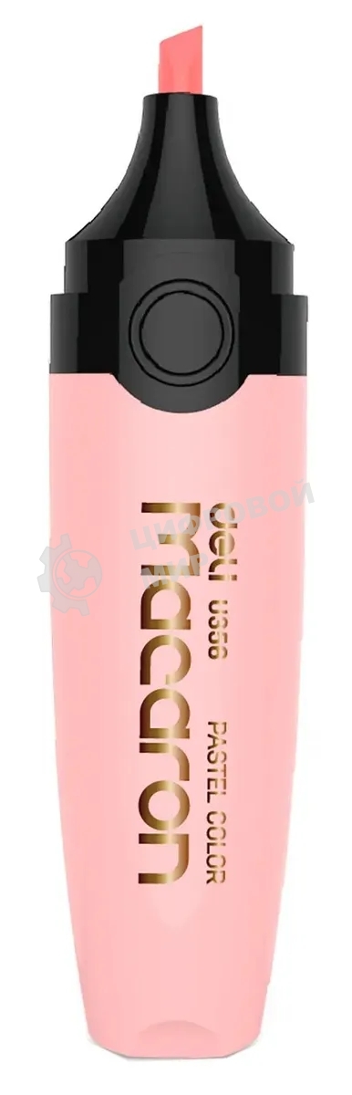 Текстовыделитель Deli EU356-PK Macaron, скошенный пишущий наконечник, 1-5мм, розовый пастельный