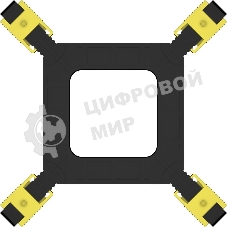 Устройство охлаждения (кулер) PcCooler R95S-I Soc-1200/1700/1851 4-pin 31.1dB Al 95W 360gr Ret (R95S-XXNIXX-CL)