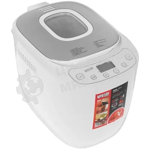 Хлебопечка Mystery MBM-1211 белый, 650 Вт, программ - 12 шт, вес выпечки - 1 кг