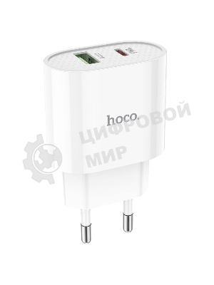 Сетевое зарядное устройство HOCO (6931474757319) C95A Lineal PD 20W+QC3.0 (белый)