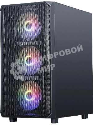 Компьютерный корпус Accord 3602 черный без БП ATX 2xUSB3.0 1xUSB3.1 audio bott PSU