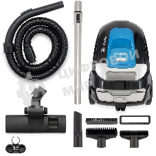 Пылесос Hyundai HYV-C2530 черный/синий, 400/2200 Вт, уборка сухая, пылесборник контейнер, 1.7 л