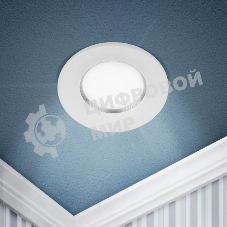 Встраиваемый светильник алюминиевый ЭРА KL107 WH/SL MR16 GU5.3 белый серебро