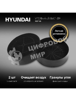 Комплект фильтров Hyundai HCF 00 черный (2шт.)
