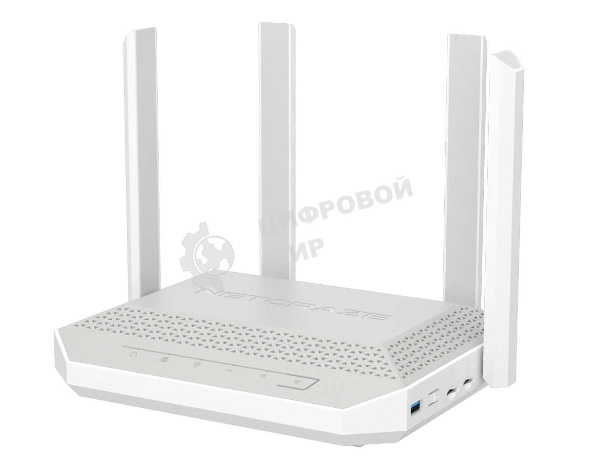 Гигабитный интернет-центр Netcraze Hopper 4G+ (NC-2312) с модемом 4G+, двумя слотами для SIM-карт, Mesh Wi-Fi 6 AX3000, 5-портовым Smart-коммутатором и многофункциональным портом USB 3.0