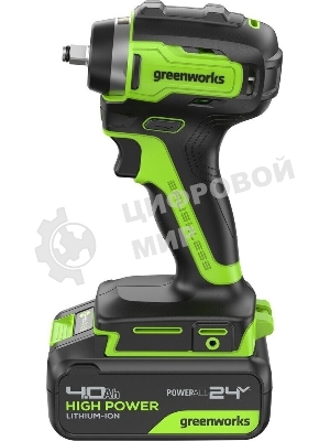 Гайковерт Greenworks G24IW200 аккум. патрон:квад.3/8
