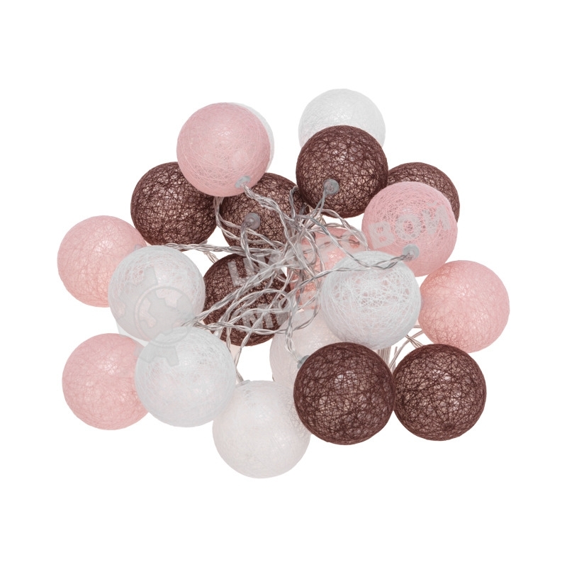 Тайские фонарики Neon-night Вельвет 3,5 м, 20 LED, прозрачный ПВХ, теплый белый, питание USB