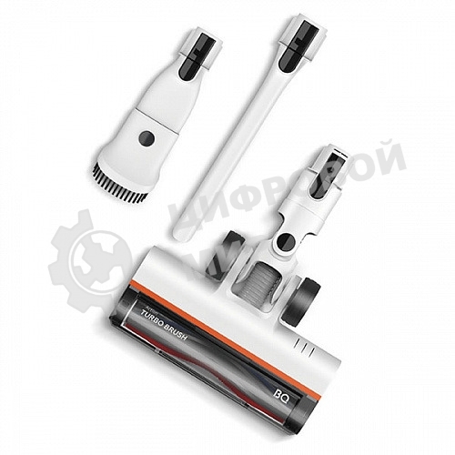 Пылесос вертикальный BQ VCA0103H белый/черный, 2 в 1 вертикальный и компактный/технология циклон, эффективный сбор пыли и простота экплуатации/Quiet performance, низкий уровень шума/до 30 мин непрерывной работы/для эффективной уборки удобный индикатор зар