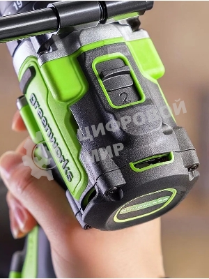 Дрель-шуруповерт аккумуляторная Greenworks GD24DD140 24V, 70/140Нм,Anti-kickback,2х4Ач,ЗУ,кор 3707607CUD