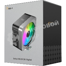 Кулер для процессора Ocypus Delta A40 EX BK Digital, 120мм ARGB FAN, Top Display Panel, 4 HEAT PIPES, 4-PIN PWM, 500-1800 RPM, 29DBA, HYDRO BEARING, LGA115X/1200/1700/18XX, AM4/AM5