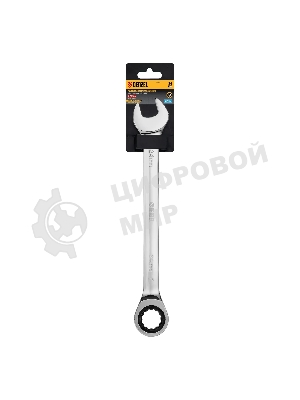 Ключ комбинированный Denzel, с трещеткой, 24 мм