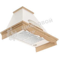 Вытяжка каминная Elikor Бельведер 90П-650-П3Д бежевый/дуб, 90 см, 650 куб. м/ч, 56 дБ