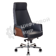 Кресло руководителя Бюрократ ANTONIO/BLACK черный кожа крестовина алюминий