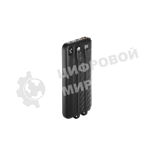 Портативный аккумулятор OLMIO L-10, 10000mAh, 22.5W, QC3.0, PD, LCD, + кабели Lightning\Type-C, черный