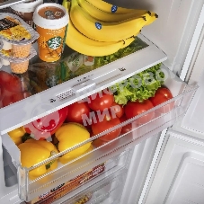 Холодильник Maunfeld MFF144SFW белый глянц. двухкамерный 154/52л морозилка снизу, ручная разморозка