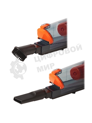 Пылесос вертикальный Endever SkyClean VC-294 черный/оранжевый, питание от сети, 120 Вт, уборка сухая, пылесборник 1.5 л