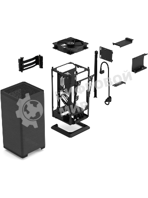 Компьютерный корпус без блока питания Fractal Design Mood, Mini-Tower, 1x180мм, 2xUSB-A 3.0 + 1xUSB 3.2 Type-C, SFX PSU Support, mITX черный