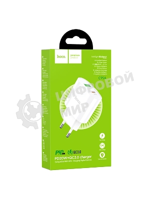 Сетевое зарядное устройство HOCO (6931474757319) C95A Lineal PD 20W+QC3.0 (белый)