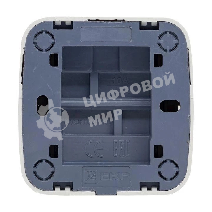 Выключатель 1-клавишный EKF Basic Минск ОП 10А с индикатором белый