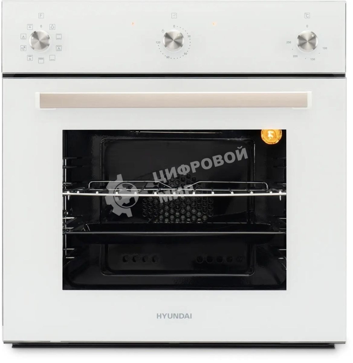 Духовой шкаф Электрический Hyundai 6009.03 WG белый стекло