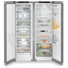 Холодильник Liebherr XRFsf 5220-22 001 (SFNsfd 5227-22 001 + SRsfd 5220-22 001) серебристый двухкамерный 398/271л морозилка сбоку, No Frost, Side by Side