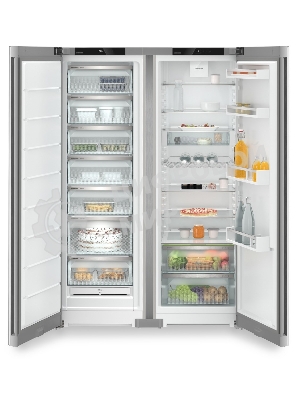 Холодильник Liebherr XRFsf 5220-22 001 (SFNsfd 5227-22 001 + SRsfd 5220-22 001) серебристый двухкамерный 398/271л морозилка сбоку, No Frost, Side by Side