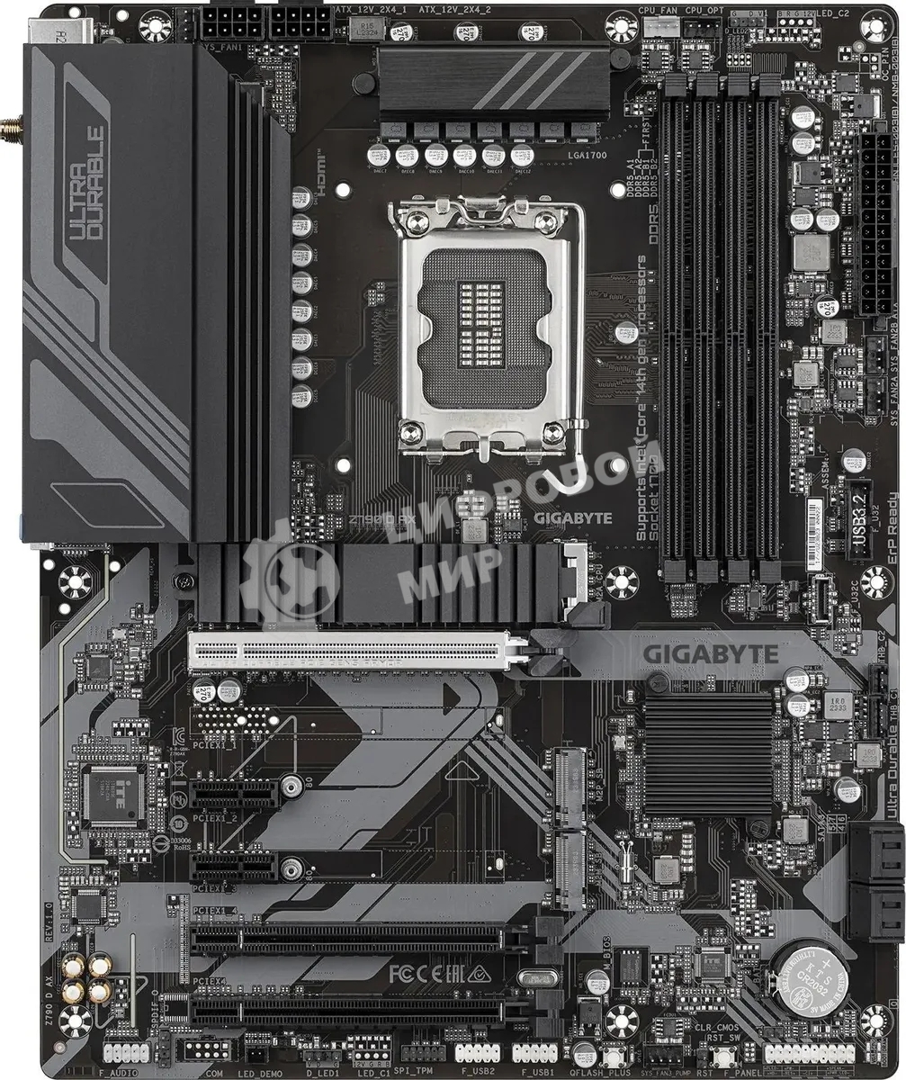 Материнская плата Gigabyte Z790 D AX, LGA 1700, Intel Z790, 4xDDR5, 4xSATA, 3xM.2, 1xPCI-E 5.0 x16, 1xPCI-E 4.0 x4, 2xPCI-E 3.0 x1, 1xHDMI, 1xDP, 1x 2.5Gb LAN, 4xUSB-A 3.2 Gen 1, 1xUSB-A 3.2 Gen 2, 2xUSB-A 2.0, 1xUSB-C 3.2 Gen 2, 3x3.5 мм, 7.1, ATX