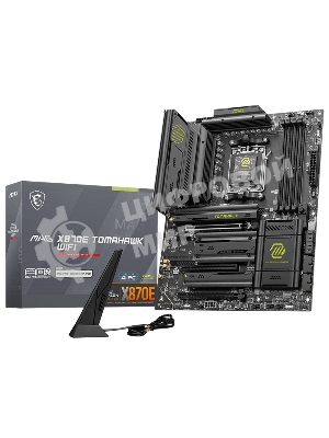 Материнская плата MSI MAG X870E TOMAHAWK WIFI, AM5, AMD X870, 4xDDR5, 4xSATA, 4xM.2, 1xPCI-E 5.0 x16, 1xPCI-E 4.0 x4, 1xPCI-E 3.0 x1, 1xHDMI, 2xUSB Type-C, 1x5Gb LAN, 2xUSB-A 3.2 Gen 2, 3xUSB-A 3.2 Gen 1, 4xUSB-A 2.0, 7.1, Wi-Fi 7, ATX