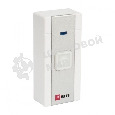 Кнопка для беспроводного звонка EKF DB-T-01 PROxima с функцией обучения, белый-серый с индикацией