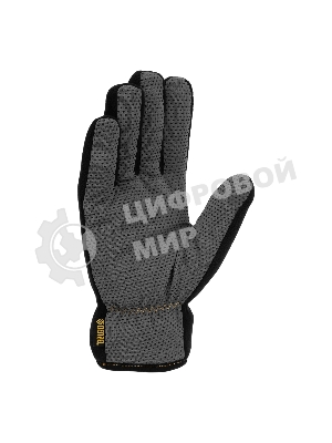 Перчатки универсальные Denzel двойные, ПВХ нанесение, размер 8