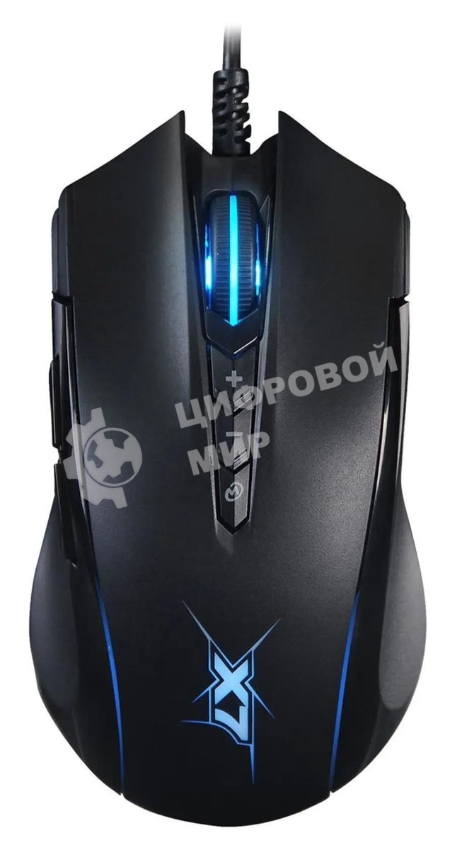 Мышь проводная A4Tech X89 черный, 2400 dpi, USB, кнопки - 8