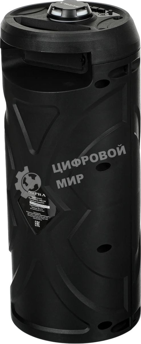 Акустическая система SUPRA SMB-330, 20Вт, с караоке, Bluetooth, FM, USB, черный