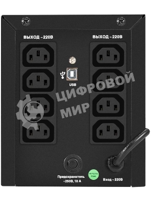 Источник бесперебойного питания ExeGate SpecialPro UNB-1000.LED.AVR.8C13.USB / 1000 ВА / 700 Вт / 8 x IEC 320 C13