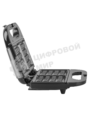 Вафельница Endever Skyline WM-21 черный/стальной, 850 Вт, на 2 вафли, автом. терморегулятор, размеры 22,4*21,7 см